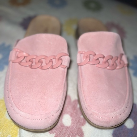 VIONIC Georgie Mules in Vintage Rose Suede Size 6.5 - Picture 1 of 6